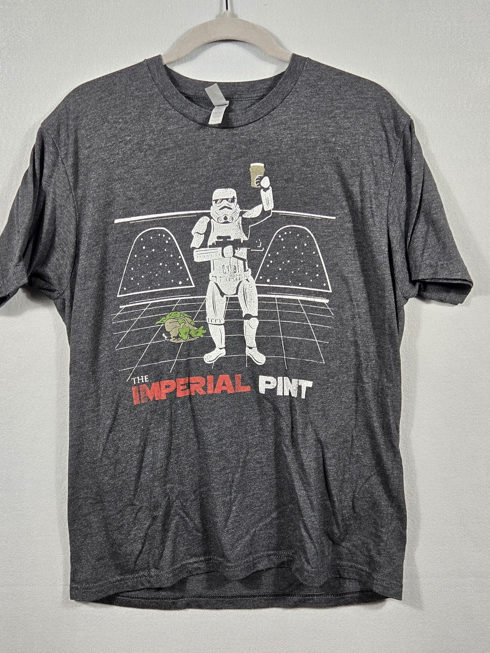 Next Level Imperial Pint Star Wars Parody T-Shirt L Charcoal Gray